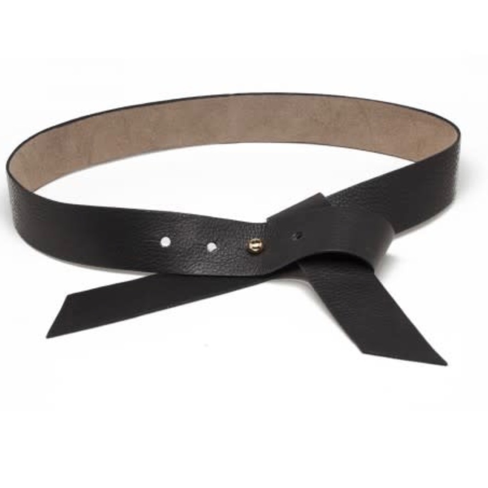 B-LOW THE BELT Ribbon Leather Black Belt |M